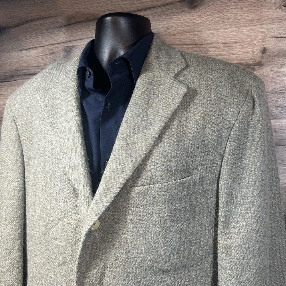 Vintage Ralph Lauren Polo Herringbone Blazer Sports‎ Coat Wool Tweed 42 S